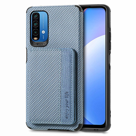 Funda Silicona Carcasa Ultrafina Goma con Magnetico S01D para Xiaomi Redmi 9 Power Azul