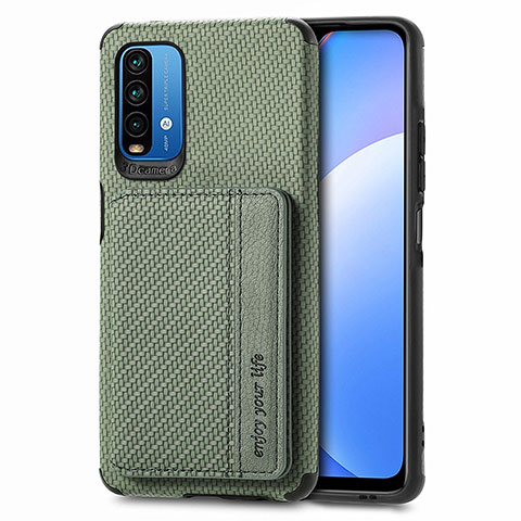 Funda Silicona Carcasa Ultrafina Goma con Magnetico S01D para Xiaomi Redmi 9 Power Verde