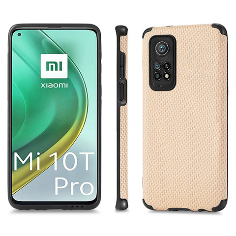 Funda Silicona Carcasa Ultrafina Goma con Magnetico S01D para Xiaomi Redmi K30S 5G Oro