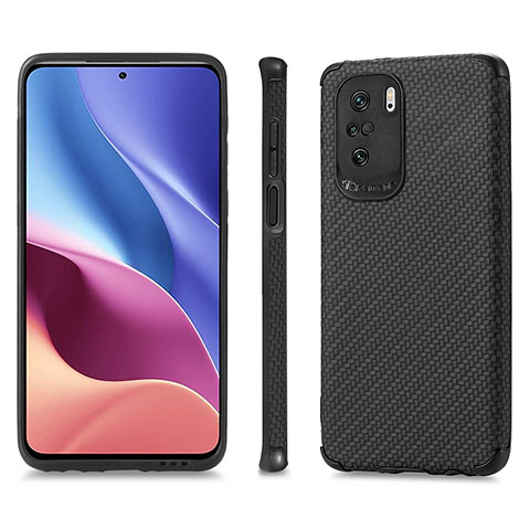 Funda Silicona Carcasa Ultrafina Goma con Magnetico S01D para Xiaomi Redmi K40 5G Negro