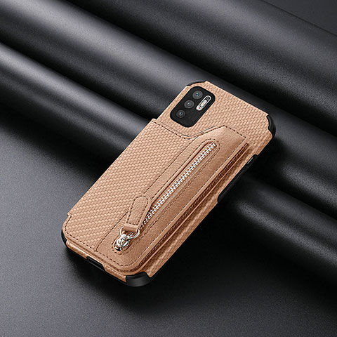 Funda Silicona Carcasa Ultrafina Goma con Magnetico S01D para Xiaomi Redmi Note 10T 5G Oro