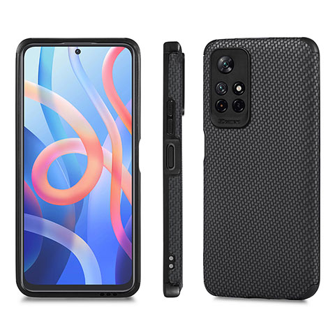 Funda Silicona Carcasa Ultrafina Goma con Magnetico S01D para Xiaomi Redmi Note 11T 5G Negro