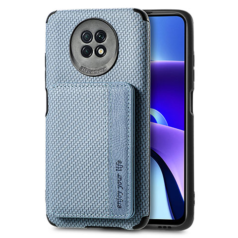 Funda Silicona Carcasa Ultrafina Goma con Magnetico S01D para Xiaomi Redmi Note 9 5G Azul