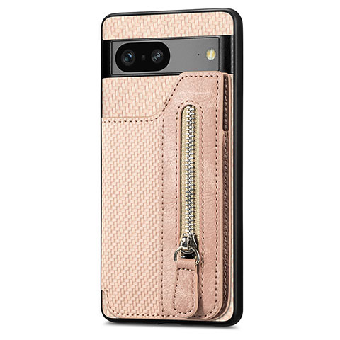 Funda Silicona Carcasa Ultrafina Goma con Magnetico S02D para Google Pixel 7a 5G Oro