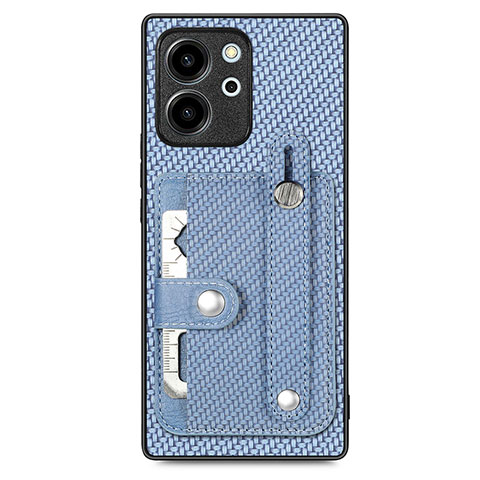 Funda Silicona Carcasa Ultrafina Goma con Magnetico S02D para Huawei Honor 80 SE 5G Azul