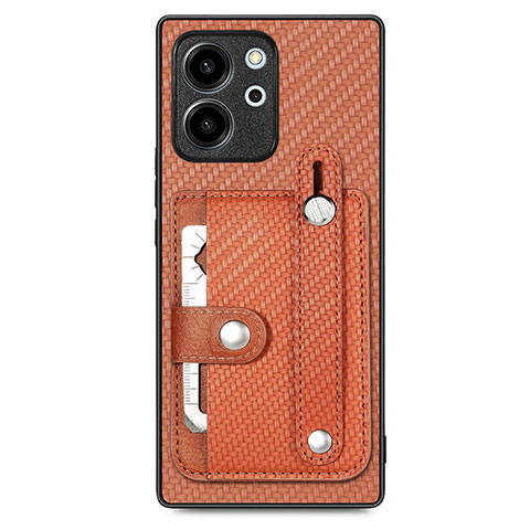 Funda Silicona Carcasa Ultrafina Goma con Magnetico S02D para Huawei Honor 80 SE 5G Marron