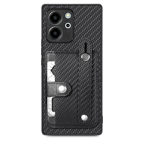 Funda Silicona Carcasa Ultrafina Goma con Magnetico S02D para Huawei Honor 80 SE 5G Negro