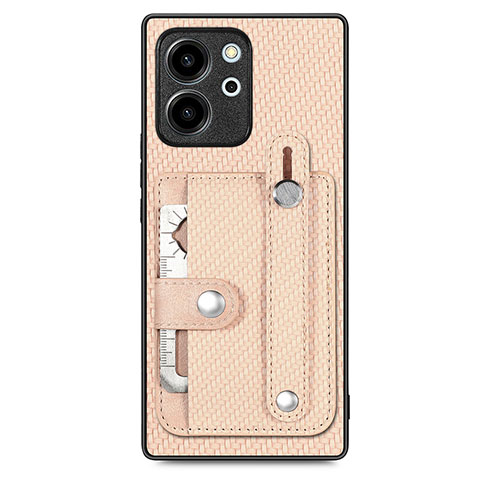 Funda Silicona Carcasa Ultrafina Goma con Magnetico S02D para Huawei Honor 80 SE 5G Oro