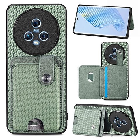 Funda Silicona Carcasa Ultrafina Goma con Magnetico S02D para Huawei Honor Magic5 5G Verde