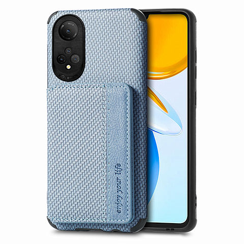 Funda Silicona Carcasa Ultrafina Goma con Magnetico S02D para Huawei Honor X7 Azul