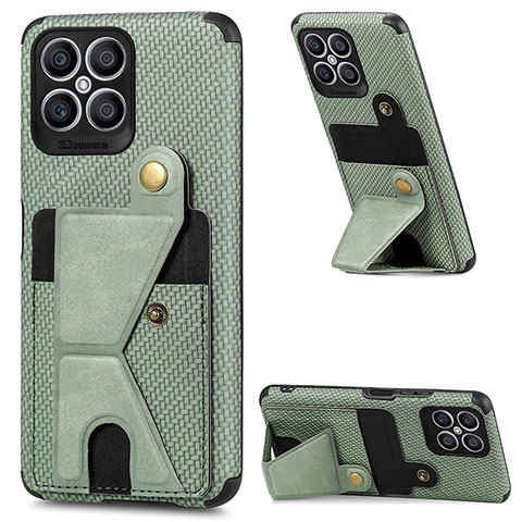 Funda Silicona Carcasa Ultrafina Goma con Magnetico S02D para Huawei Honor X8 4G Verde