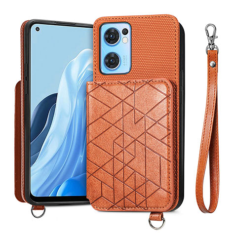 Funda Silicona Carcasa Ultrafina Goma con Magnetico S02D para OnePlus Nord CE 2 5G Marron