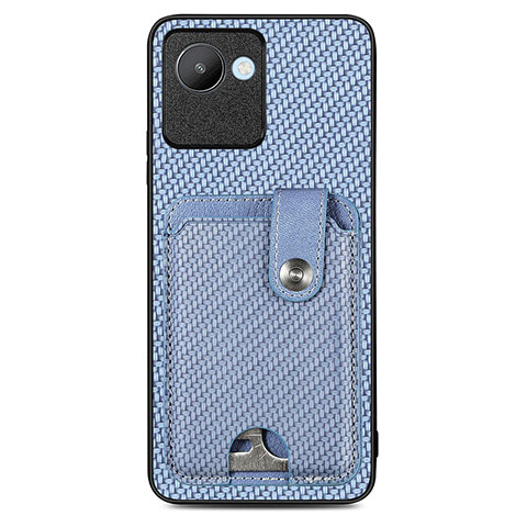 Funda Silicona Carcasa Ultrafina Goma con Magnetico S02D para Realme Narzo 50i Prime Azul