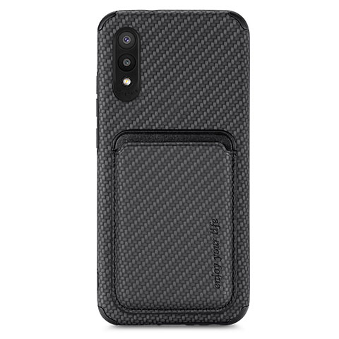 Funda Silicona Carcasa Ultrafina Goma con Magnetico S02D para Samsung Galaxy A02 Negro