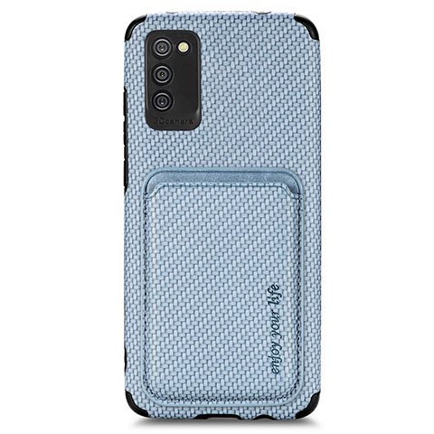 Funda Silicona Carcasa Ultrafina Goma con Magnetico S02D para Samsung Galaxy A02s Azul