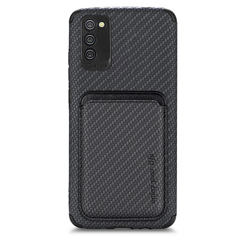 Funda Silicona Carcasa Ultrafina Goma con Magnetico S02D para Samsung Galaxy A03s Negro