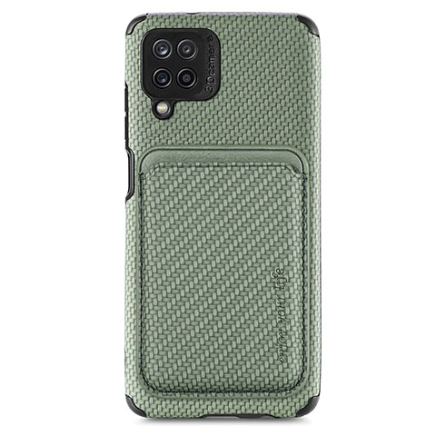 Funda Silicona Carcasa Ultrafina Goma con Magnetico S02D para Samsung Galaxy A12 5G Verde