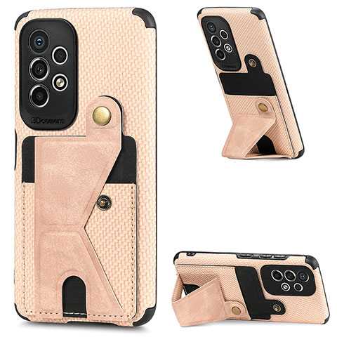 Funda Silicona Carcasa Ultrafina Goma con Magnetico S02D para Samsung Galaxy A73 5G Oro