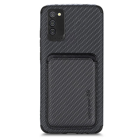 Funda Silicona Carcasa Ultrafina Goma con Magnetico S02D para Samsung Galaxy F02S SM-E025F Negro