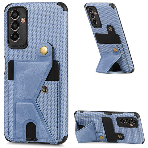 Funda Silicona Carcasa Ultrafina Goma con Magnetico S02D para Samsung Galaxy F13 4G Azul