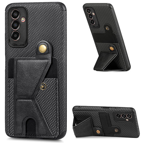 Funda Silicona Carcasa Ultrafina Goma con Magnetico S02D para Samsung Galaxy F13 4G Negro