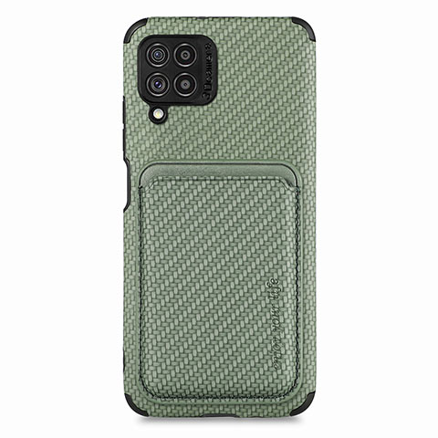 Funda Silicona Carcasa Ultrafina Goma con Magnetico S02D para Samsung Galaxy F62 5G Verde