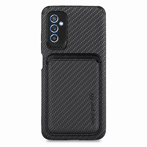 Funda Silicona Carcasa Ultrafina Goma con Magnetico S02D para Samsung Galaxy M52 5G Negro