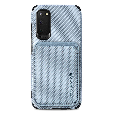 Funda Silicona Carcasa Ultrafina Goma con Magnetico S02D para Samsung Galaxy S20 Azul