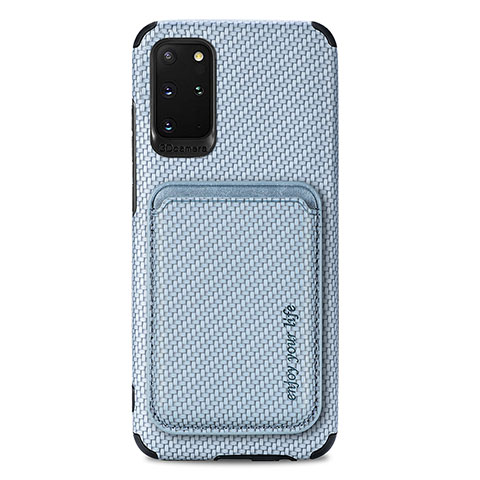 Funda Silicona Carcasa Ultrafina Goma con Magnetico S02D para Samsung Galaxy S20 Plus Azul