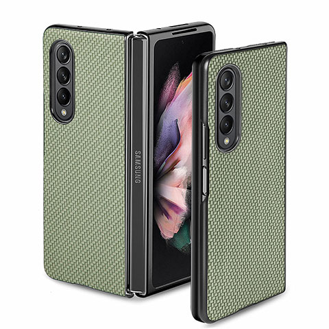 Funda Silicona Carcasa Ultrafina Goma con Magnetico S02D para Samsung Galaxy Z Fold3 5G Verde