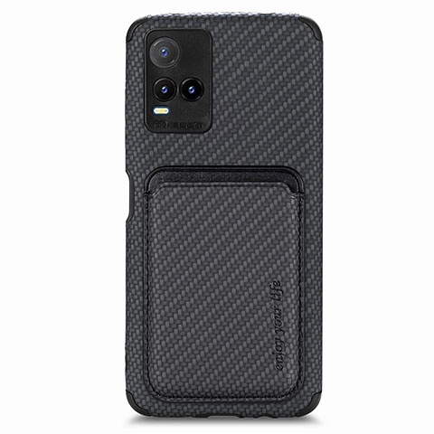 Funda Silicona Carcasa Ultrafina Goma con Magnetico S02D para Vivo Y21s Negro