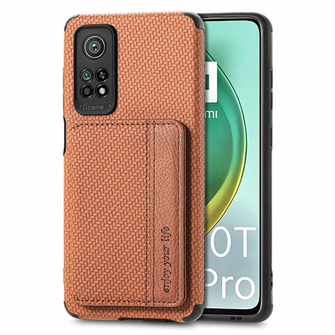 Funda Silicona Carcasa Ultrafina Goma con Magnetico S02D para Xiaomi Mi 10T 5G Marron