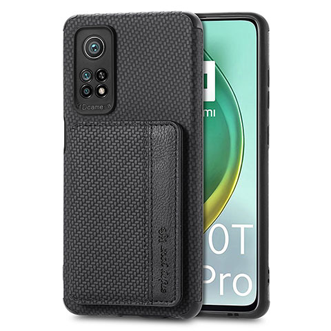 Funda Silicona Carcasa Ultrafina Goma con Magnetico S02D para Xiaomi Mi 10T 5G Negro