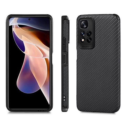 Funda Silicona Carcasa Ultrafina Goma con Magnetico S02D para Xiaomi Mi 11i 5G (2022) Negro