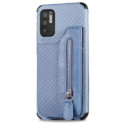 Funda Silicona Carcasa Ultrafina Goma con Magnetico S02D para Xiaomi POCO M3 Pro 5G Azul