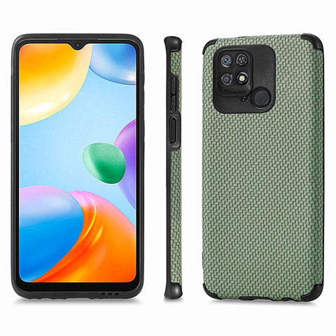 Funda Silicona Carcasa Ultrafina Goma con Magnetico S02D para Xiaomi Redmi 10 India Verde