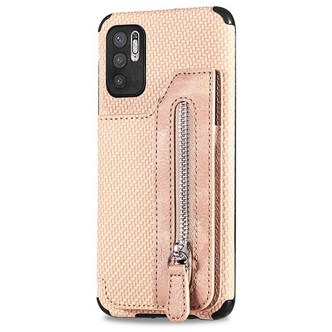 Funda Silicona Carcasa Ultrafina Goma con Magnetico S02D para Xiaomi Redmi Note 10 5G Oro