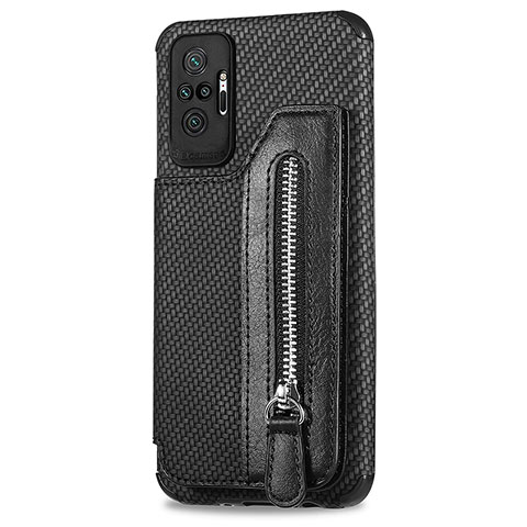 Funda Silicona Carcasa Ultrafina Goma con Magnetico S02D para Xiaomi Redmi Note 10 Pro 4G Negro