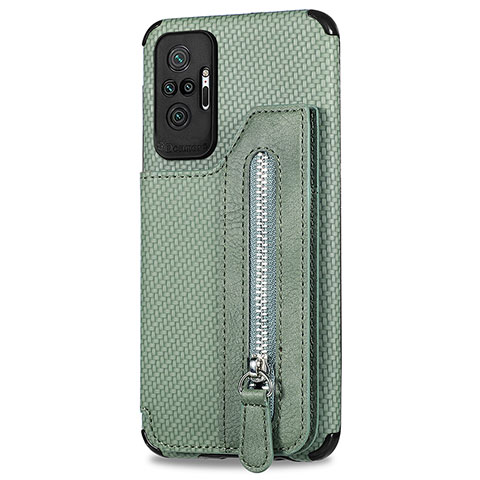 Funda Silicona Carcasa Ultrafina Goma con Magnetico S02D para Xiaomi Redmi Note 10 Pro Max Verde