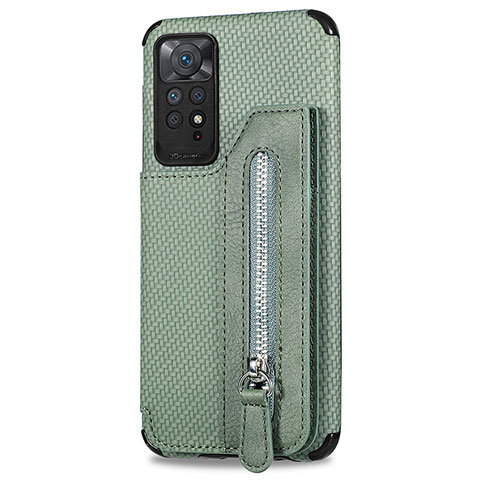 Funda Silicona Carcasa Ultrafina Goma con Magnetico S02D para Xiaomi Redmi Note 11 4G (2022) Verde