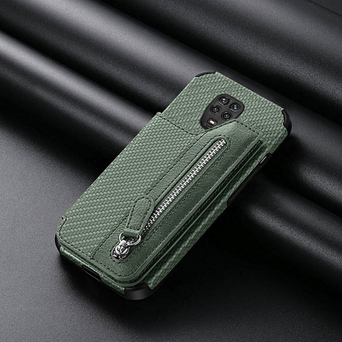 Funda Silicona Carcasa Ultrafina Goma con Magnetico S02D para Xiaomi Redmi Note 9S Verde