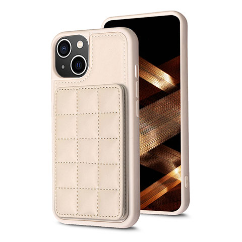 Funda Silicona Carcasa Ultrafina Goma con Magnetico S03D para Apple iPhone 15 Oro