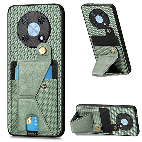 Funda Silicona Carcasa Ultrafina Goma con Magnetico S03D para Huawei Enjoy 50 Pro Verde