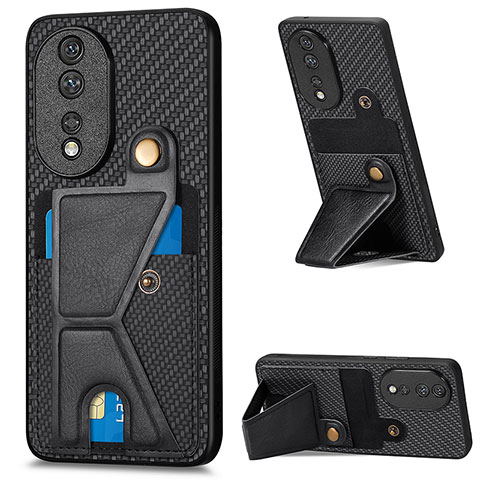 Funda Silicona Carcasa Ultrafina Goma con Magnetico S03D para Huawei Honor 80 5G Negro