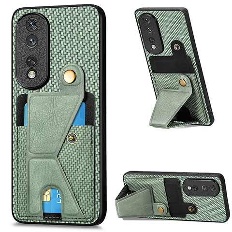 Funda Silicona Carcasa Ultrafina Goma con Magnetico S03D para Huawei Honor 80 Pro 5G Verde