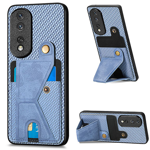 Funda Silicona Carcasa Ultrafina Goma con Magnetico S03D para Huawei Honor 80 Pro Flat 5G Azul