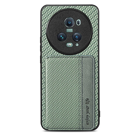 Funda Silicona Carcasa Ultrafina Goma con Magnetico S03D para Huawei Honor Magic5 Pro 5G Verde