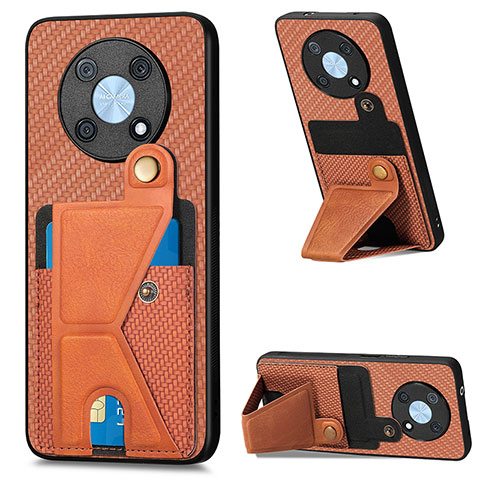 Funda Silicona Carcasa Ultrafina Goma con Magnetico S03D para Huawei Nova Y90 Marron