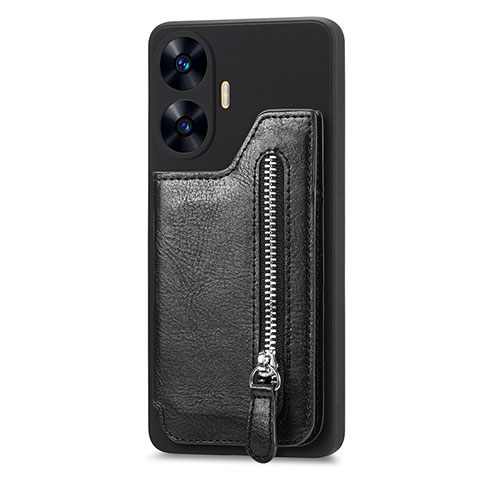 Funda Silicona Carcasa Ultrafina Goma con Magnetico S03D para Realme C55 Negro