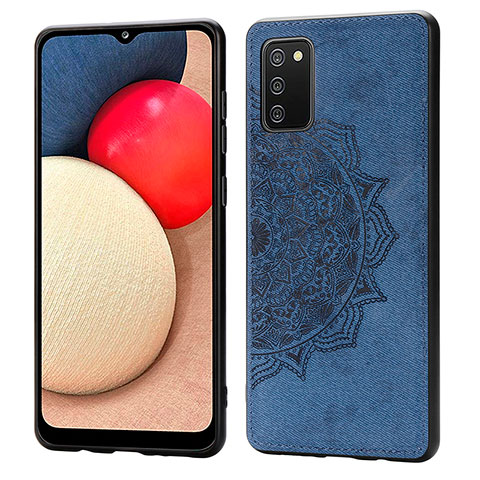 Funda Silicona Carcasa Ultrafina Goma con Magnetico S03D para Samsung Galaxy A03s Azul